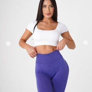 NVGTN Serene Seamless Crop Top- White